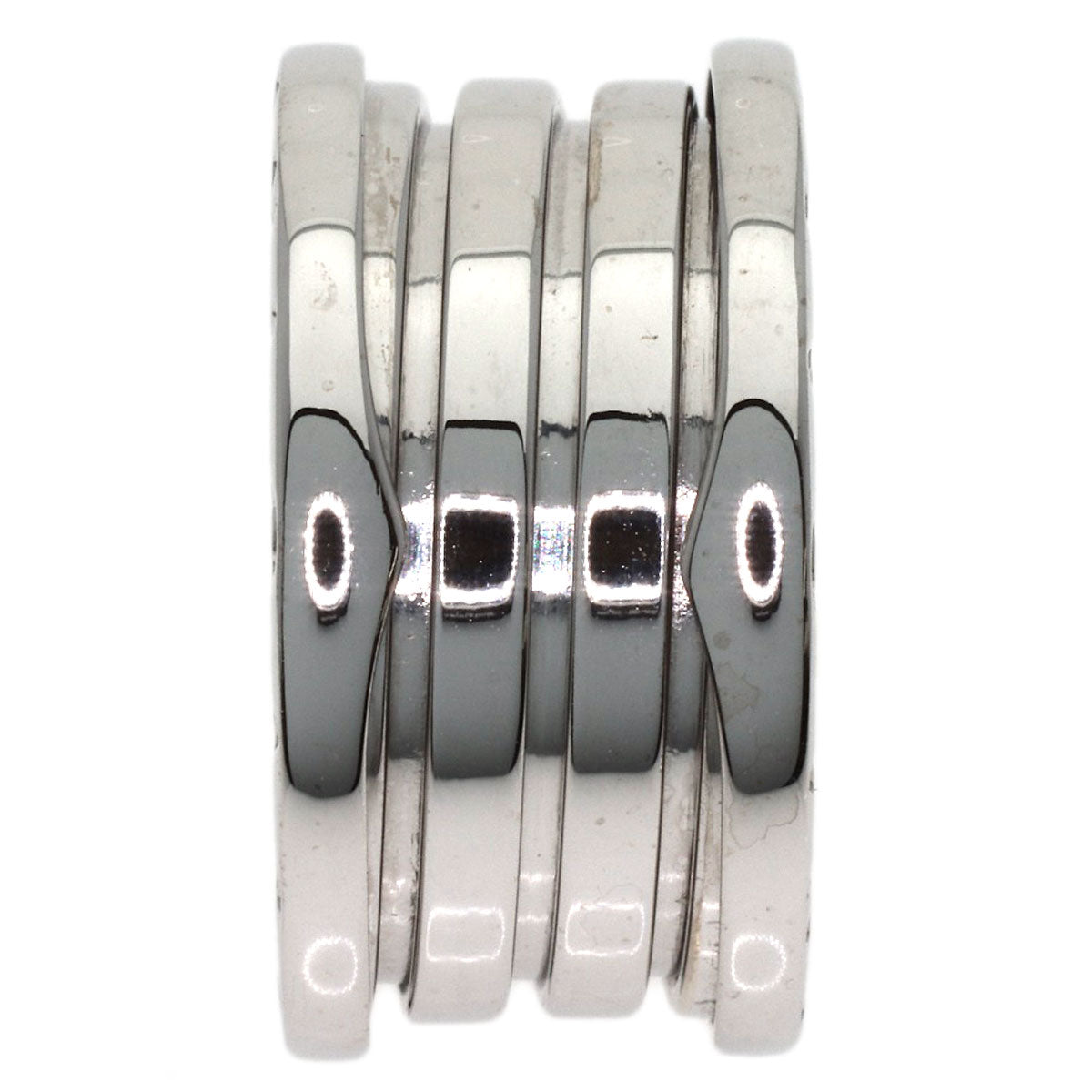 BVLGARI B.zero1 4 Band #53 Ring K18 White Gold Ladies [Used]