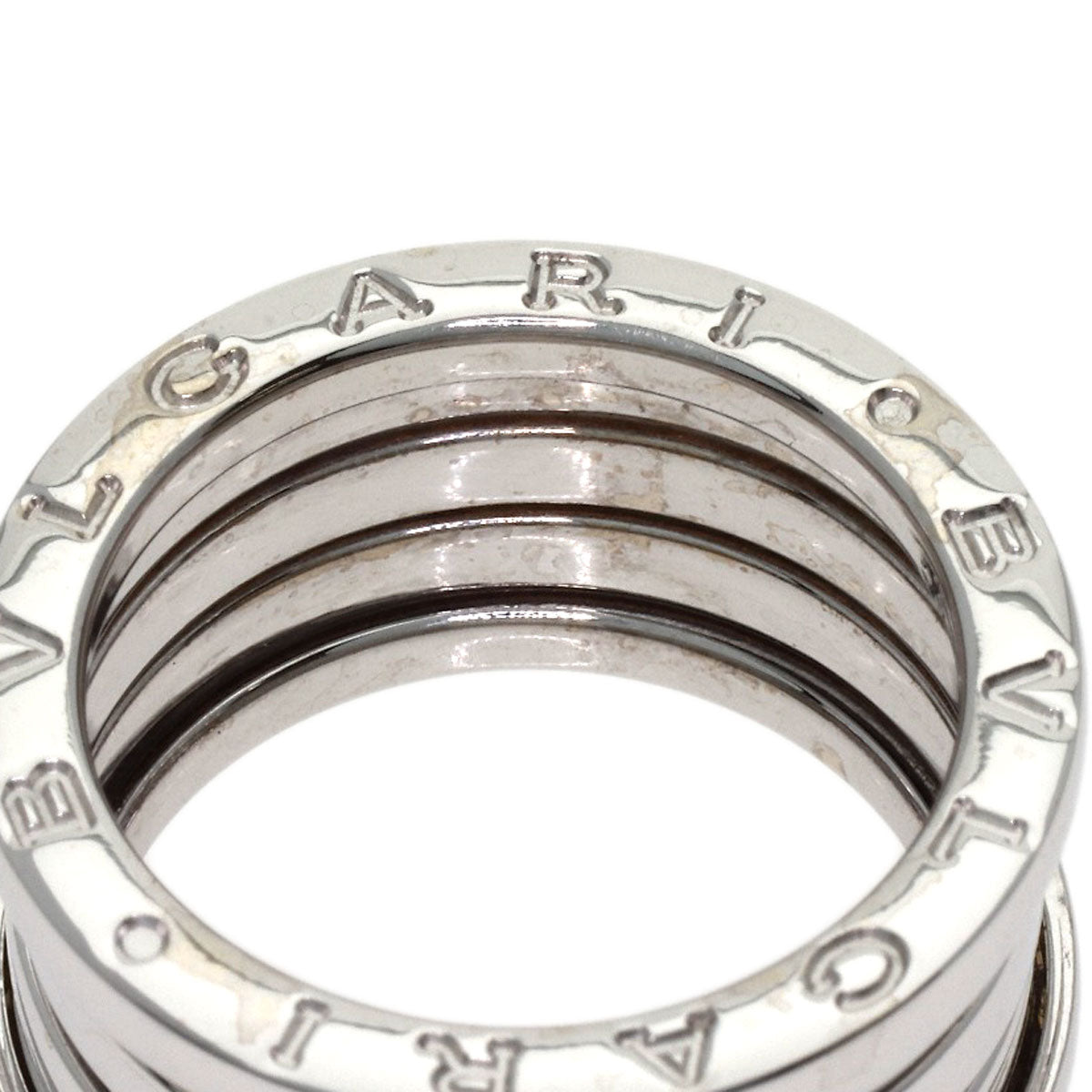 BVLGARI B.zero1 4 Band #53 Ring K18 White Gold Ladies [Used]