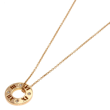 TIFFANY&Co. Atlas Diamond Necklace K18 Pink Gold Ladies [Used]