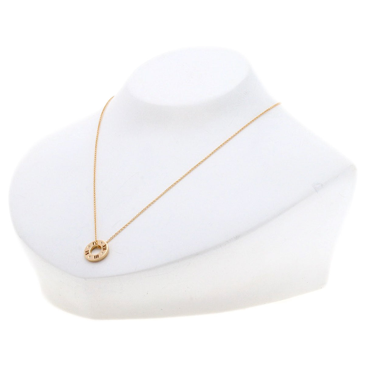 TIFFANY&Co. Atlas Diamond Necklace K18 Pink Gold Ladies [Used]