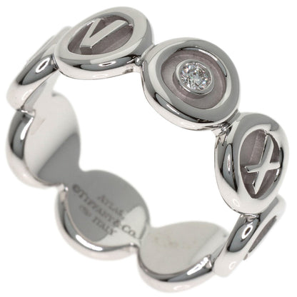 TIFFANY&Co. Atlas Circle 1P Diamond Ring K18 White Gold Ladies [Used]