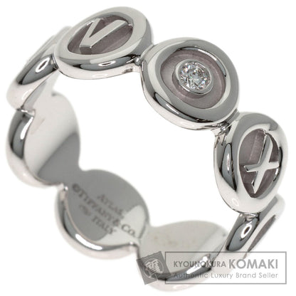 TIFFANY&Co. Atlas Circle 1P Diamond Ring K18 White Gold Ladies [Used]