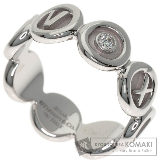TIFFANY&Co. Atlas Circle 1P Diamond Ring K18 White Gold Ladies [Used]