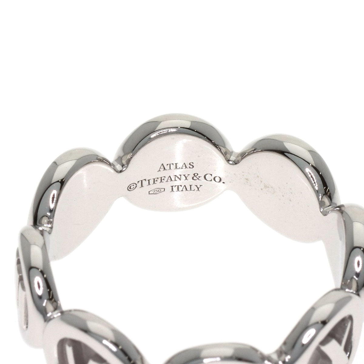 TIFFANY&Co. Atlas Circle 1P Diamond Ring K18 White Gold Ladies [Used]