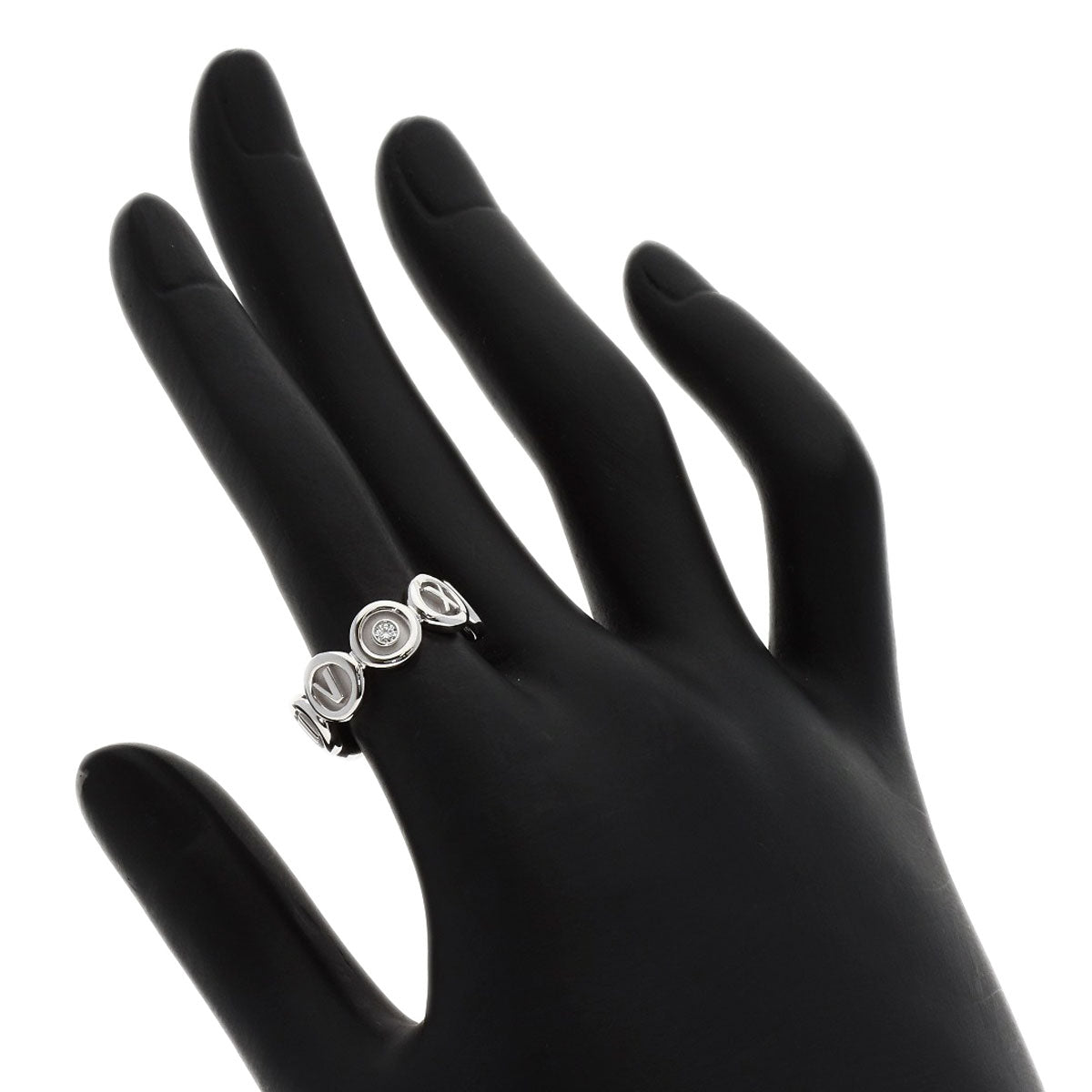 TIFFANY&Co. Atlas Circle 1P Diamond Ring K18 White Gold Ladies [Used]