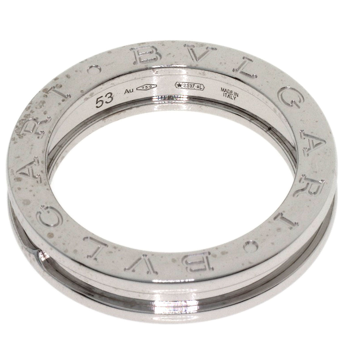 BVLGARI B.zero1 1 band #53 Ring K18 White Gold Ladies [Used]