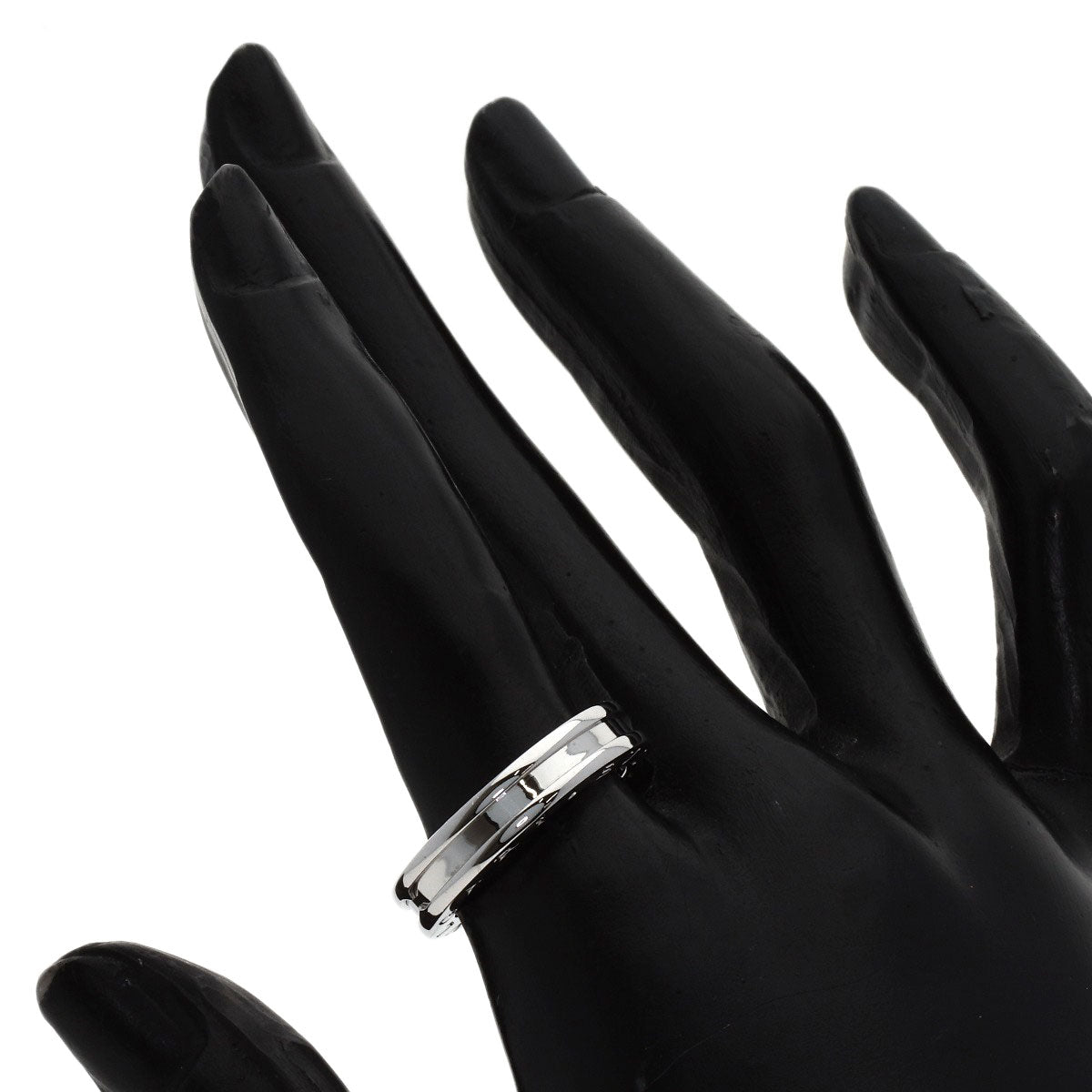 BVLGARI B.zero1 1 band #53 Ring K18 White Gold Ladies [Used]