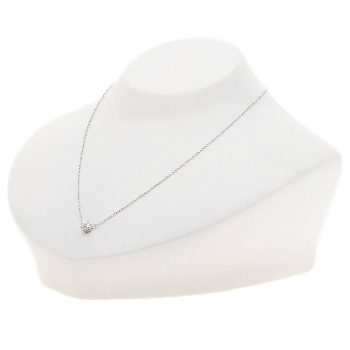 TASAKI Solitaire Diamond Necklace Platinum PT900 PT850Ladies [Used]