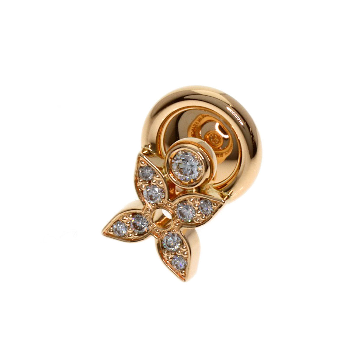 LOUIS VUITTON Ldylle Blossom Diamond (single item) earring K18 Pink Gold Ladies [Used]
