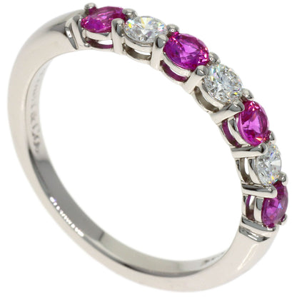 TIFFANY&Co. Forever Pink Sapphire Diamond Ring Platinum PT950 Ladies [Used]
