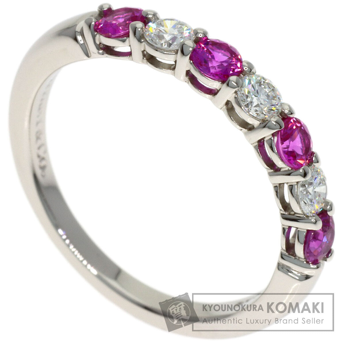 TIFFANY&Co. Forever Pink Sapphire Diamond Ring Platinum PT950 Ladies [Used]