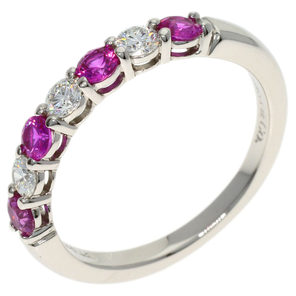 TIFFANY&Co. Forever Pink Sapphire Diamond Ring Platinum PT950 Ladies [Used]