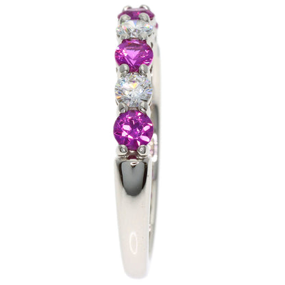 TIFFANY&Co. Forever Pink Sapphire Diamond Ring Platinum PT950 Ladies [Used]