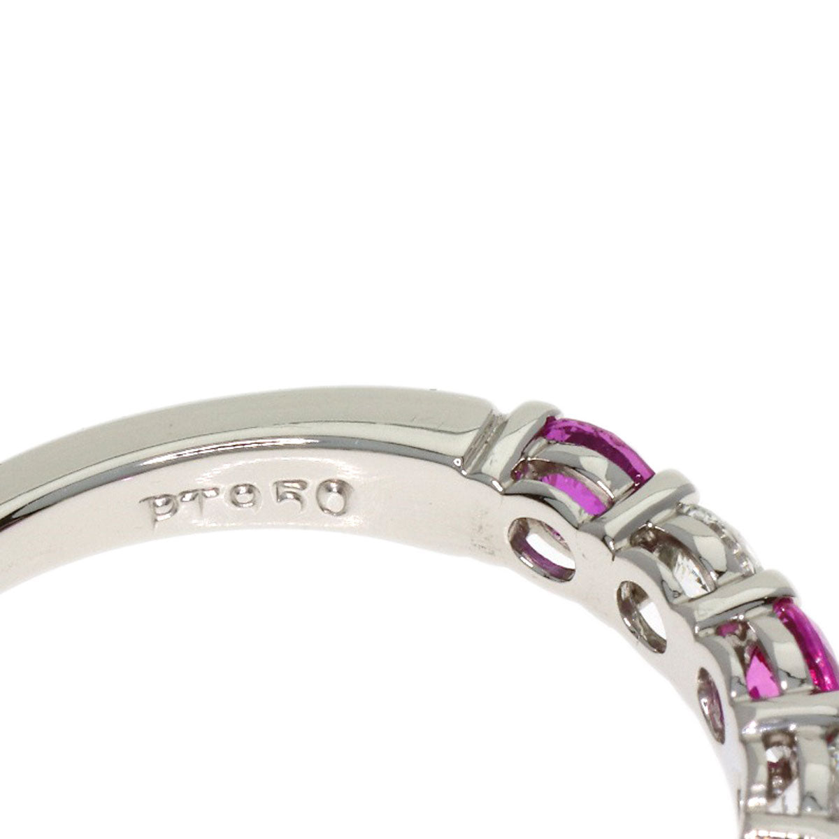 TIFFANY&Co. Forever Pink Sapphire Diamond Ring Platinum PT950 Ladies [Used]