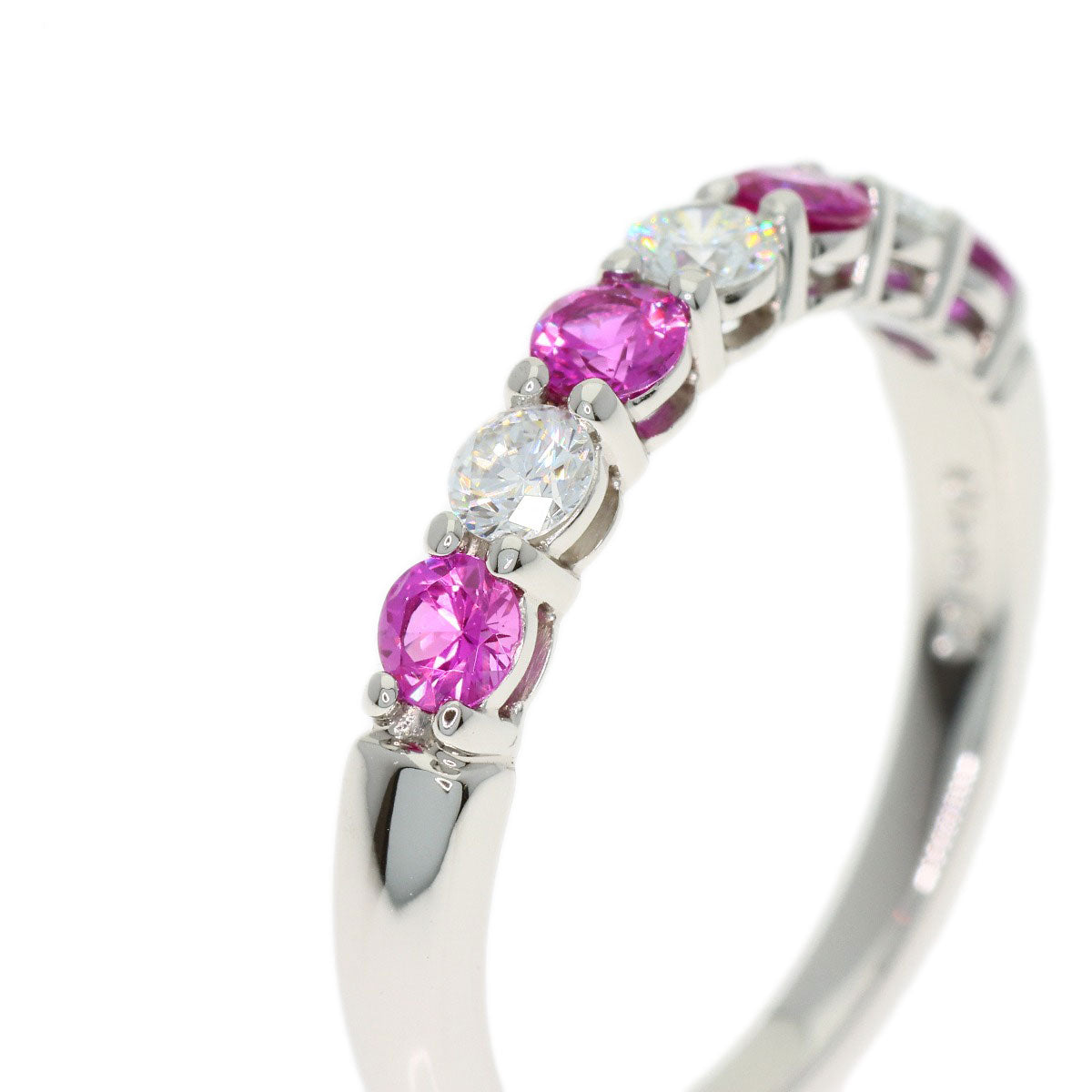 TIFFANY&Co. Forever Pink Sapphire Diamond Ring Platinum PT950 Ladies [Used]