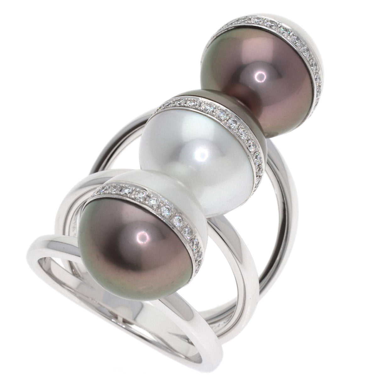 TASAKI Balance Unite Pearl Pearl Diamond Ring K18 White Gold Ladies [Used]