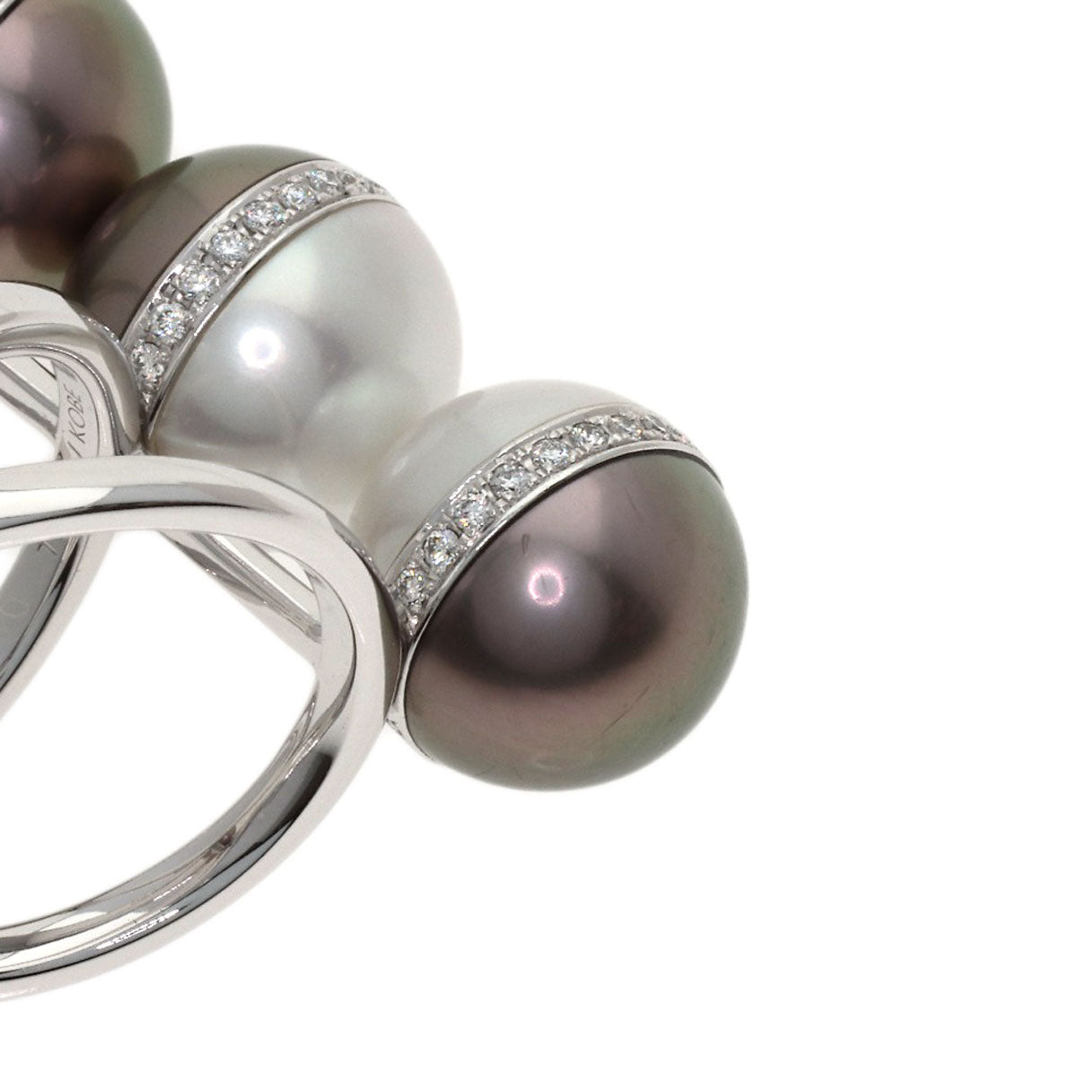 TASAKI Balance Unite Pearl Pearl Diamond Ring K18 White Gold Ladies [Used]