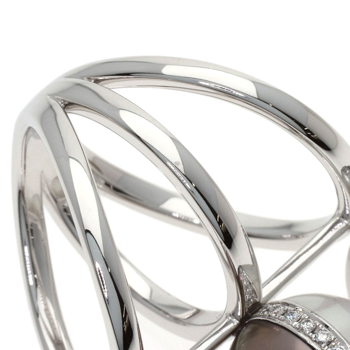 TASAKI Balance Unite Pearl Pearl Diamond Ring K18 White Gold Ladies [Used]