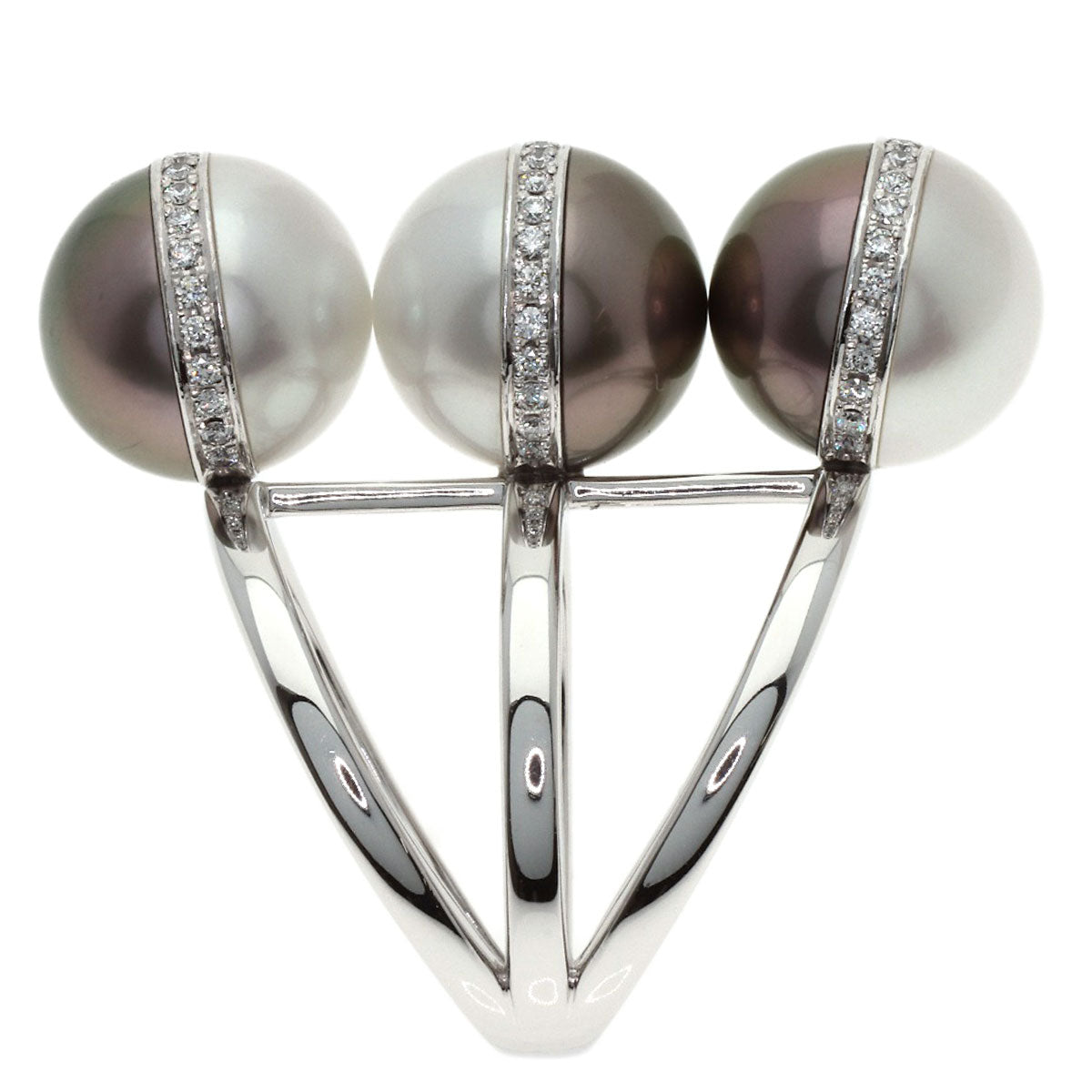 TASAKI Balance Unite Pearl Pearl Diamond Ring K18 White Gold Ladies [Used]