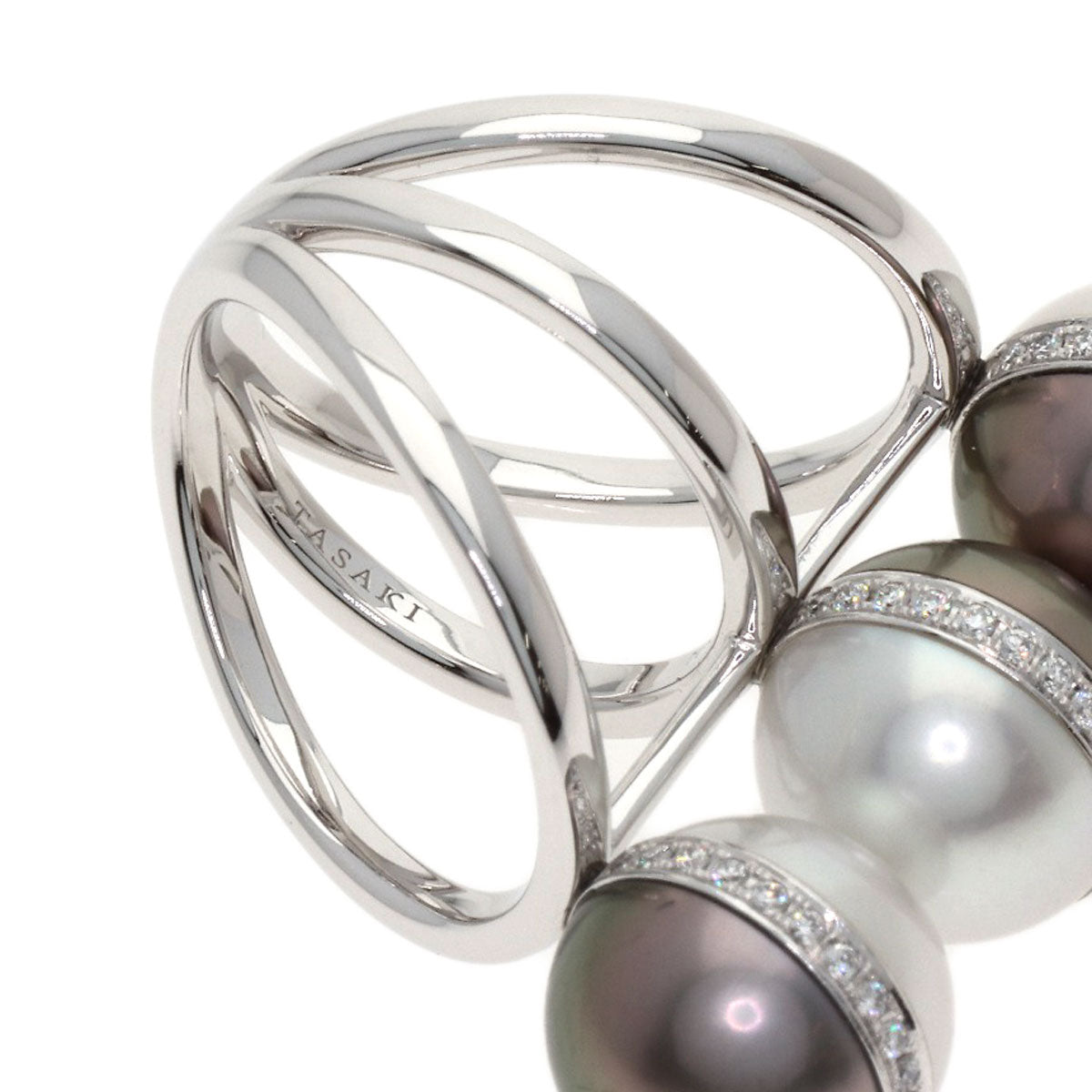 TASAKI Balance Unite Pearl Pearl Diamond Ring K18 White Gold Ladies [Used]
