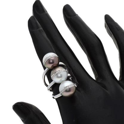 TASAKI Balance Unite Pearl Pearl Diamond Ring K18 White Gold Ladies [Used]
