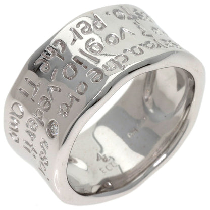 Ponte Vecchio Logo 1P Diamond Ring K18 White Gold Ladies [Used]