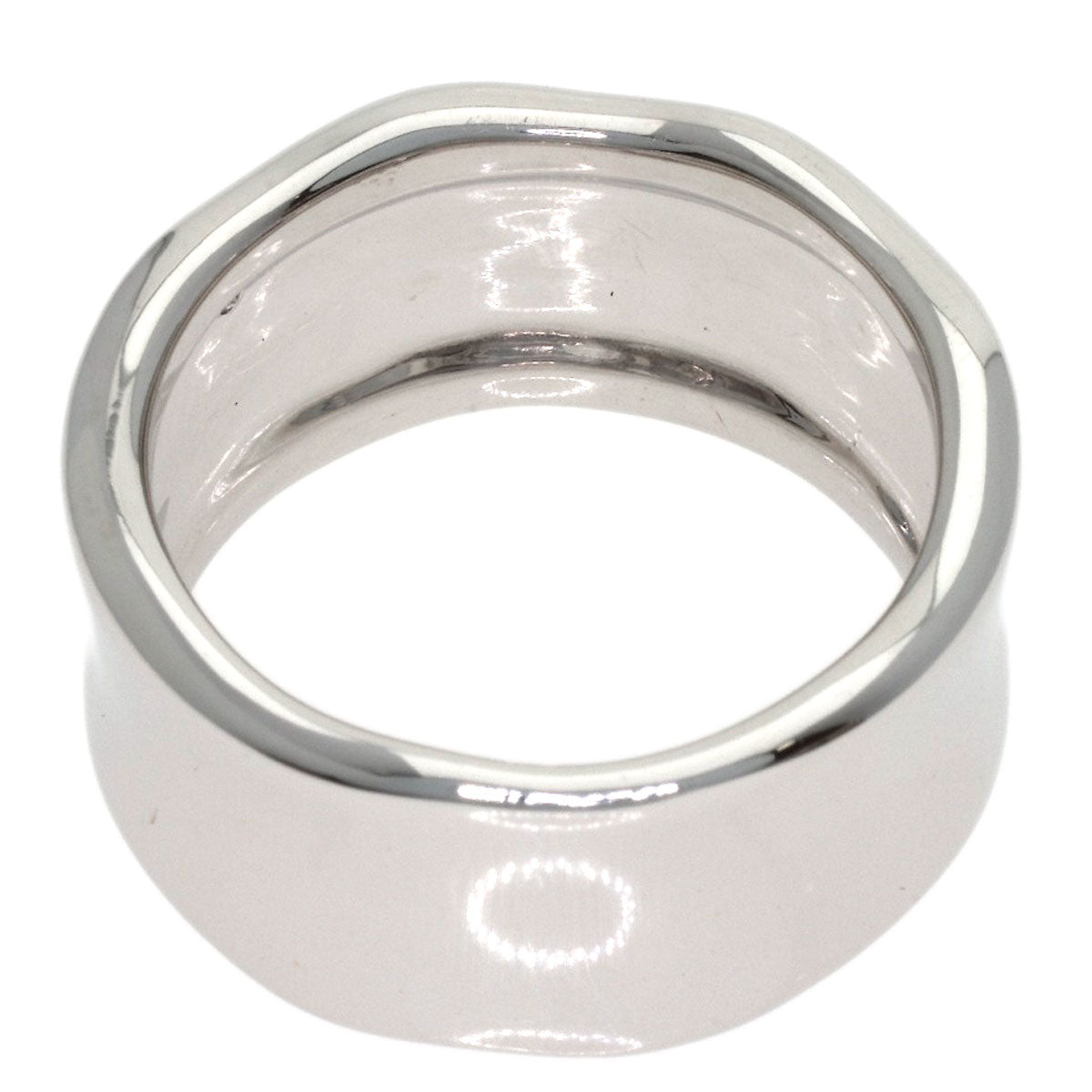 Ponte Vecchio Logo 1P Diamond Ring K18 White Gold Ladies [Used]