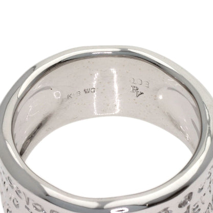 Ponte Vecchio Logo 1P Diamond Ring K18 White Gold Ladies [Used]
