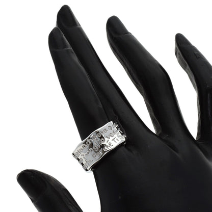 Ponte Vecchio Logo 1P Diamond Ring K18 White Gold Ladies [Used]