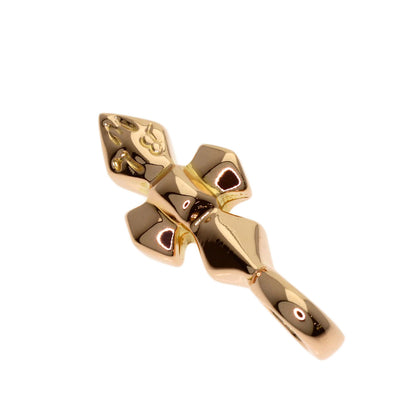 BILL WALL LEATHER cross Pendant top K18 Pink Gold Ladies [Used]