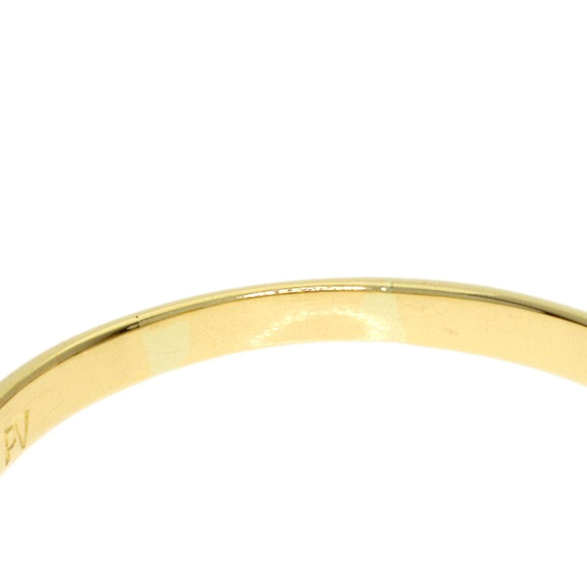 Ponte Vecchio ribbon heart diamond Ring K18 Yellow Gold Ladies [Used]