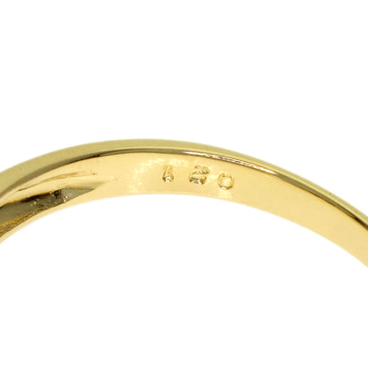 Ponte Vecchio ribbon heart diamond Ring K18 Yellow Gold Ladies [Used]