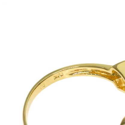 Ponte Vecchio ribbon heart diamond Ring K18 Yellow Gold Ladies [Used]