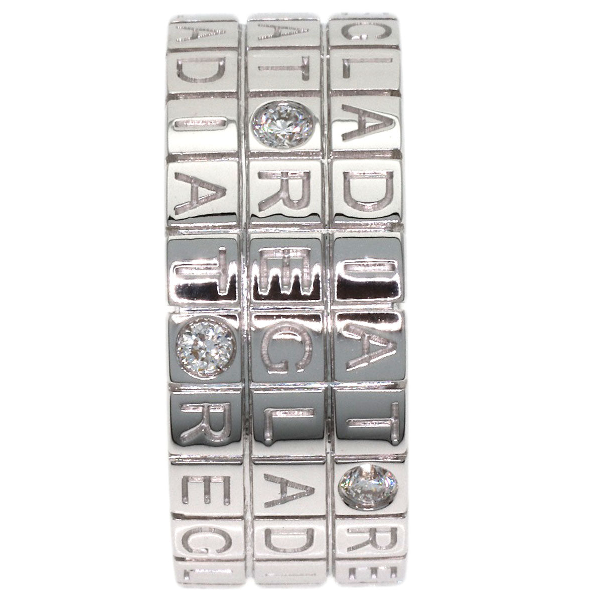 Ponte Vecchio Gladiator Diamond Ring K18 White Gold Ladies [Used]