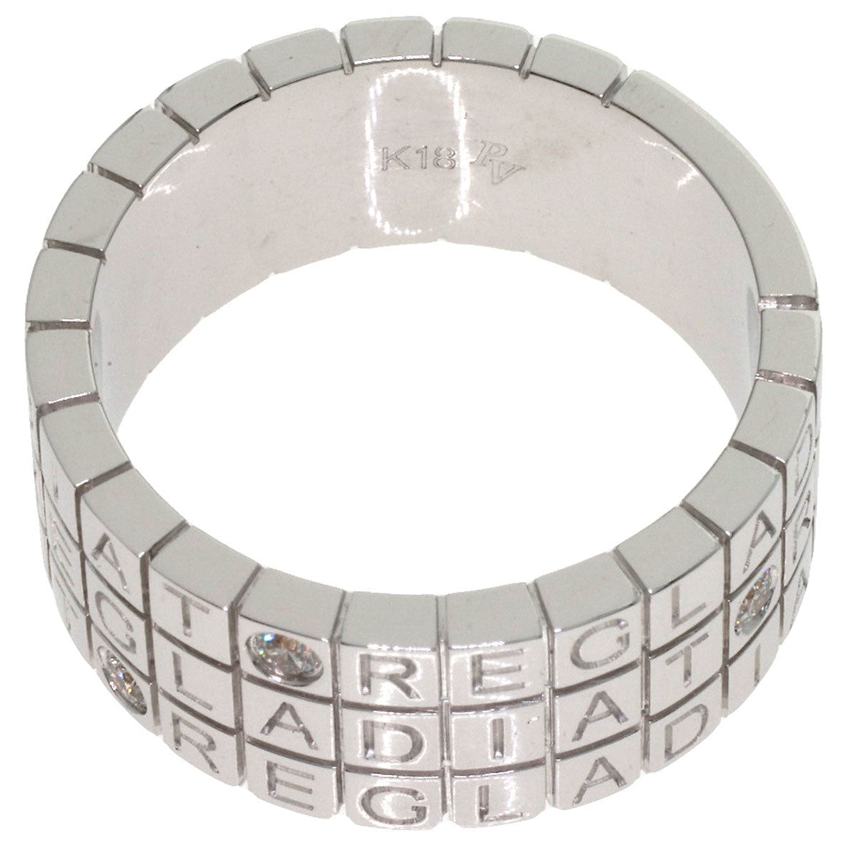Ponte Vecchio Gladiator Diamond Ring K18 White Gold Ladies [Used]
