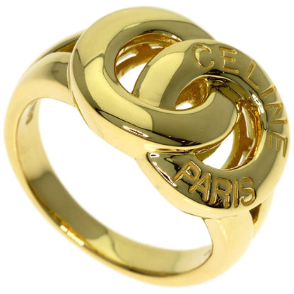 CELINE Double circle Ring K18 Yellow Gold Ladies [Used]