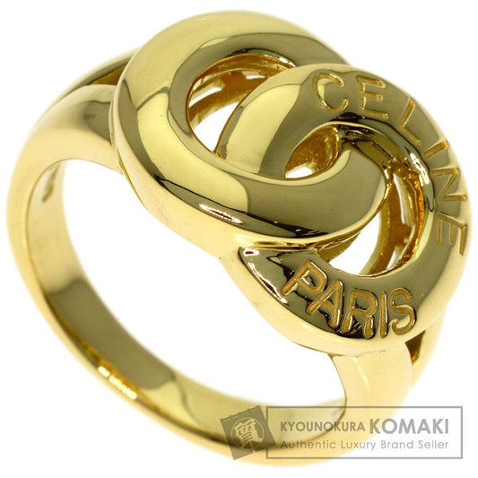 CELINE Double circle Ring K18 Yellow Gold Ladies [Used]