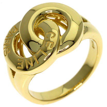 CELINE Double circle Ring K18 Yellow Gold Ladies [Used]