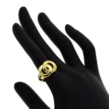 CELINE Double circle Ring K18 Yellow Gold Ladies [Used]