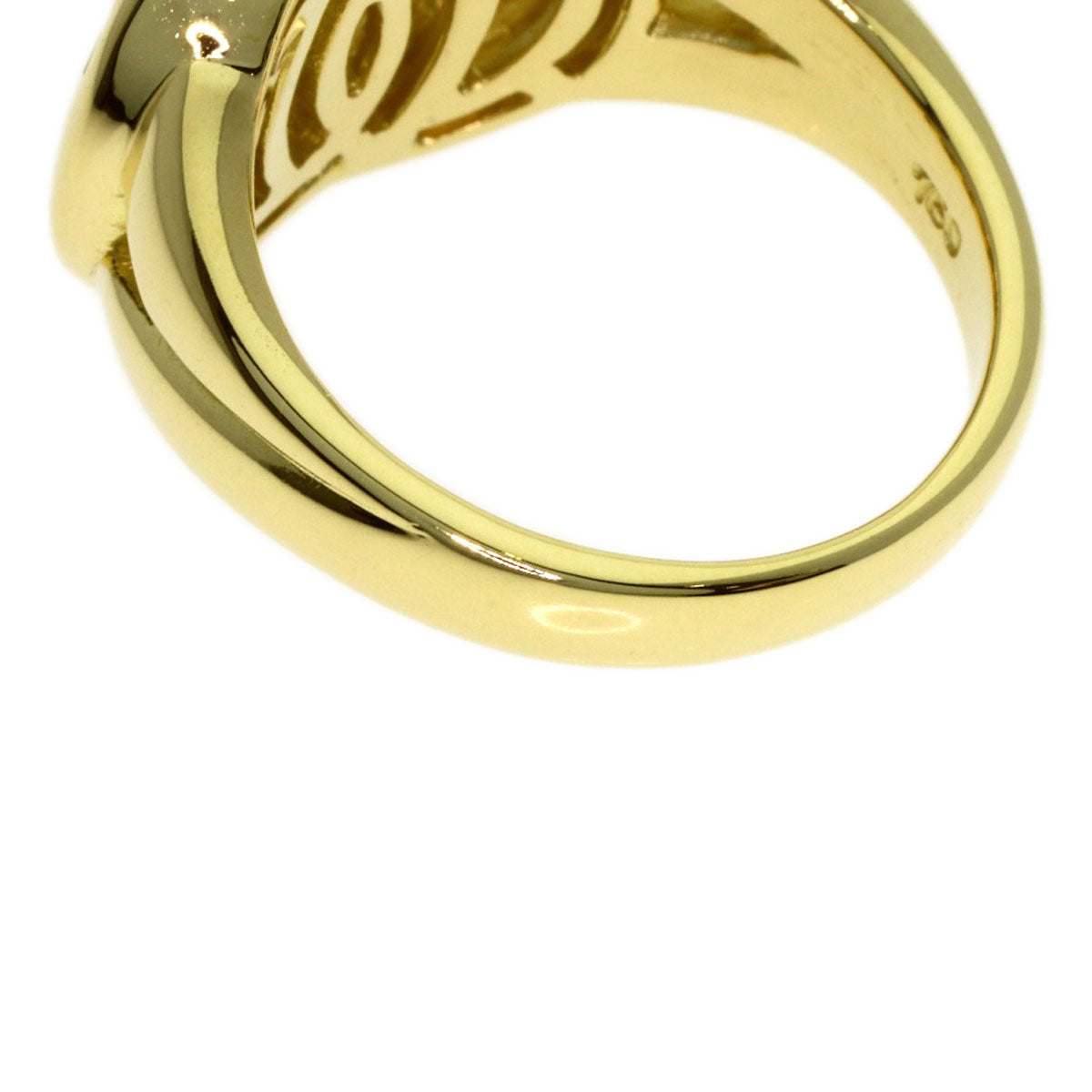 CELINE Double circle Ring K18 Yellow Gold Ladies [Used]