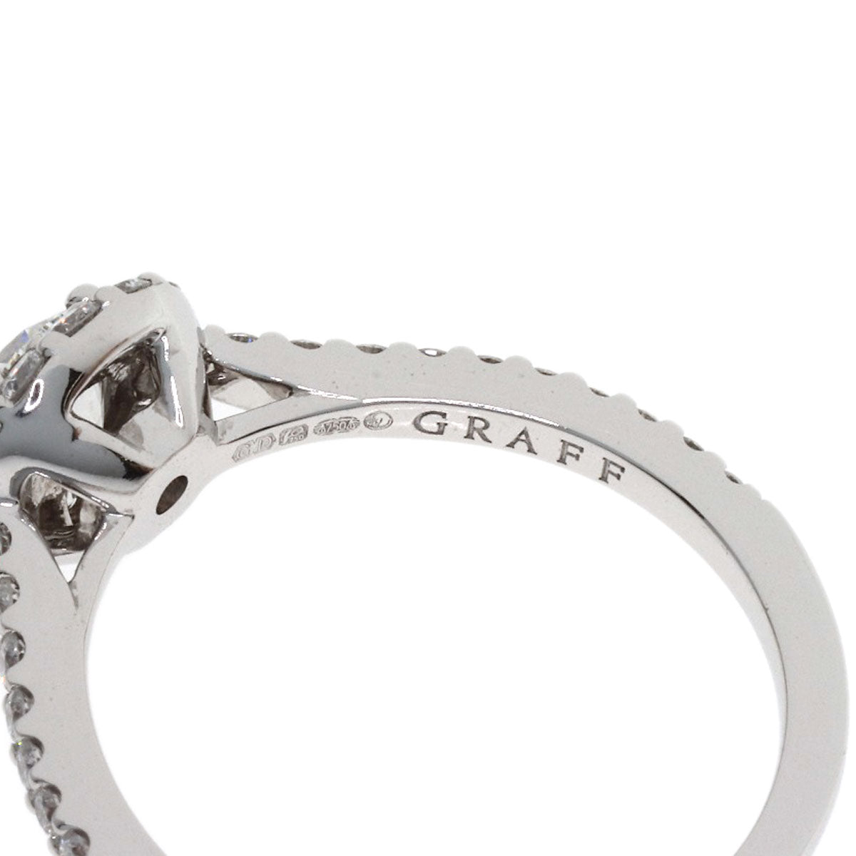 GRAFF Icon Round Diamond Ring K18 White Gold Ladies [Used]