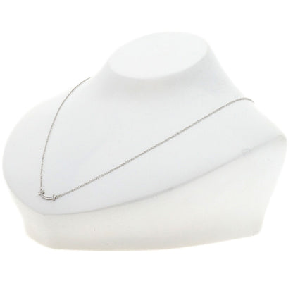 TIFFANY&Co. T Smile Mini Diamond Necklace K18 White Gold Ladies [Used]