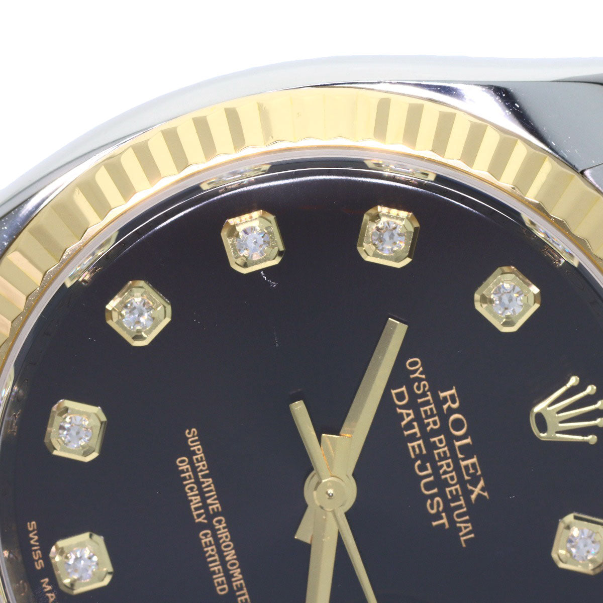 ROLEX DATEJUST 10P Diamond Watches 116233G Stainless Steel/SSxK18YG mens