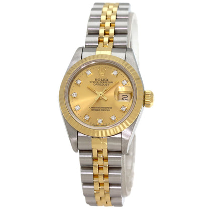ROLEX DATEJUST 10P Diamond Watches 69173G Stainless Steel/SSxK18YG Ladies