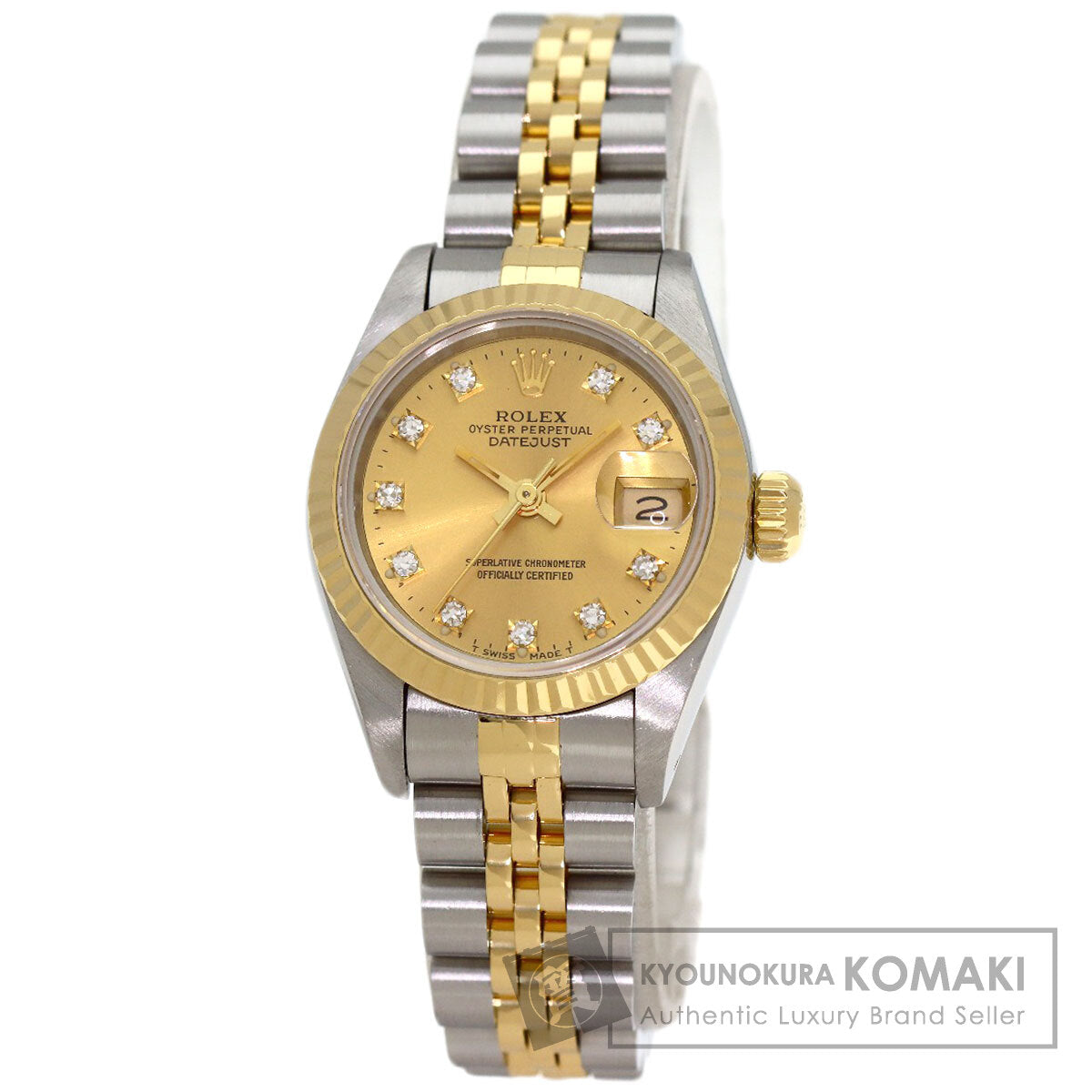 ROLEX DATEJUST 10P Diamond Watches 69173G Stainless Steel/SSxK18YG Ladies