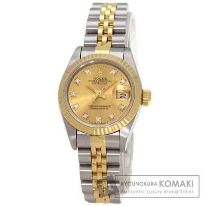 ROLEX DATEJUST 10P Diamond Watches 69173G Stainless Steel/SSxK18YG Ladies