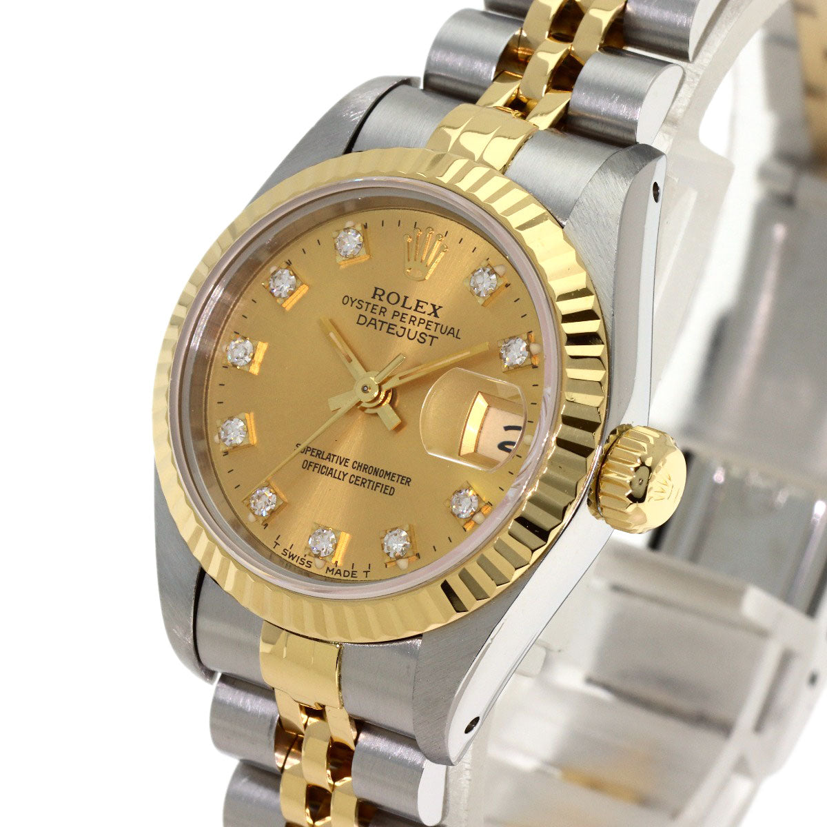 ROLEX DATEJUST 10P Diamond Watches 69173G Stainless Steel/SSxK18YG Ladies