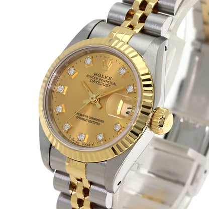 ROLEX DATEJUST 10P Diamond Watches 69173G Stainless Steel/SSxK18YG Ladies