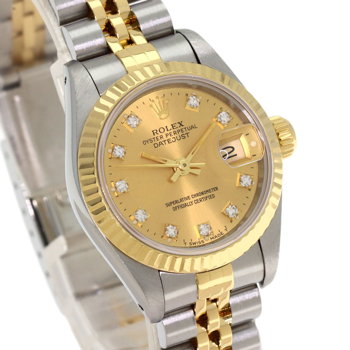 ROLEX DATEJUST 10P Diamond Watches 69173G Stainless Steel/SSxK18YG Ladies