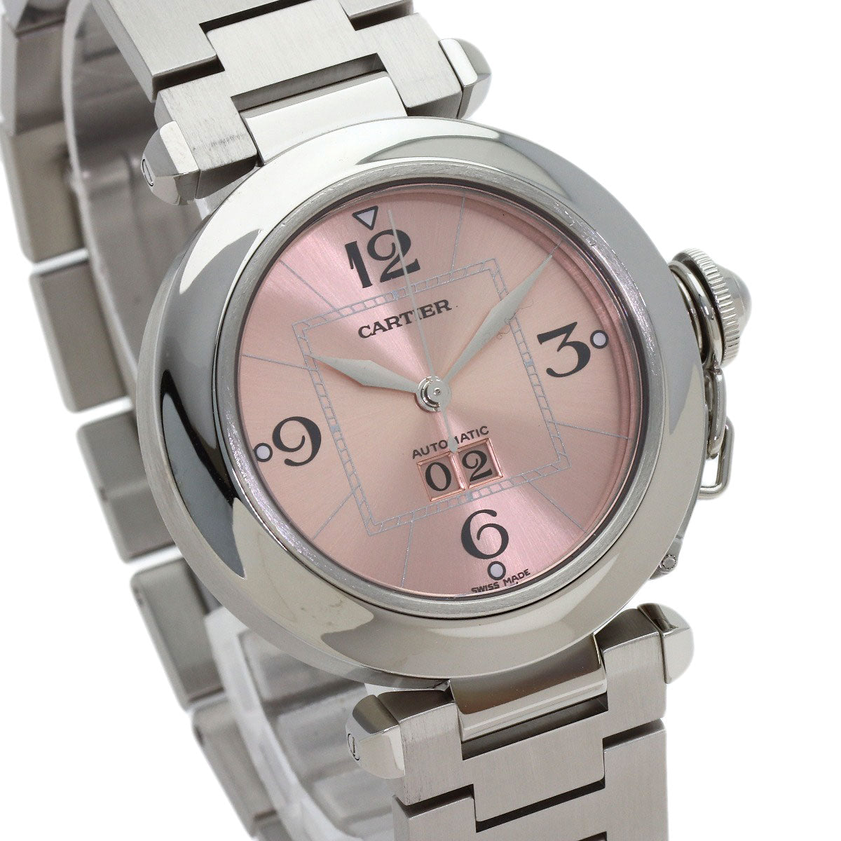 CARTIER Pasha C Big Date Watches W31058M7 Stainless Steel/Stainless Steel Ladies
